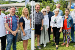 Rotary Club of Erin celebrates the planting of Peace Poles